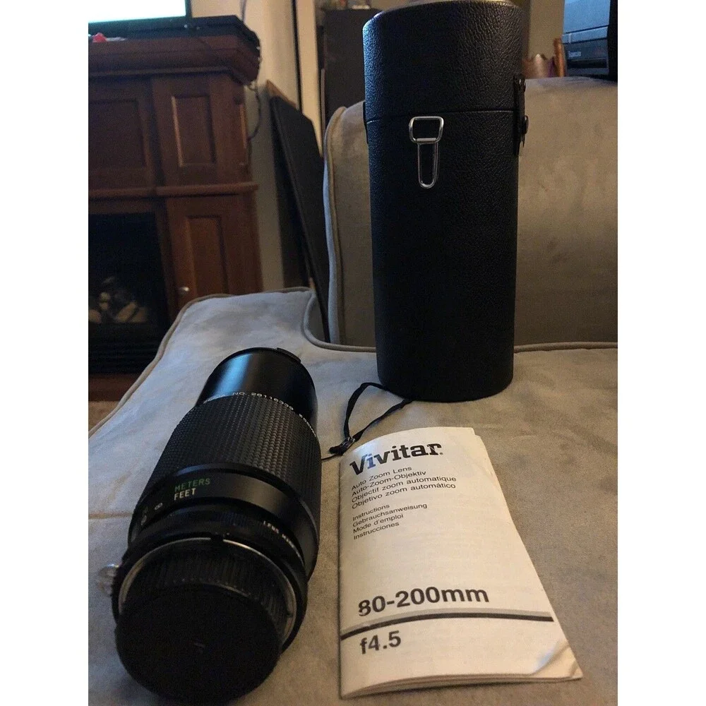 Vivitar 80-200 1:4.5 Auto Zoom Lens Complete With Case And Manual